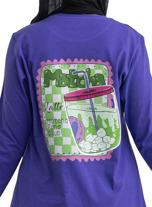 Light purple-Design 4 Printed Long-Sleeve - Khotwh