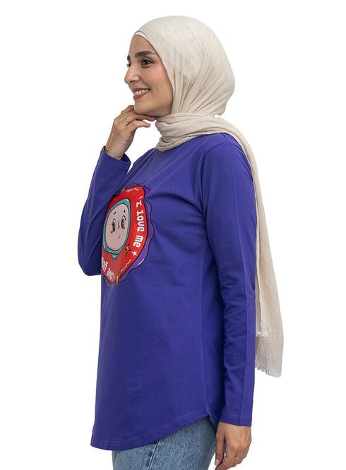 Light purple-Design 7 Printed Long-Sleeve - Khotwh