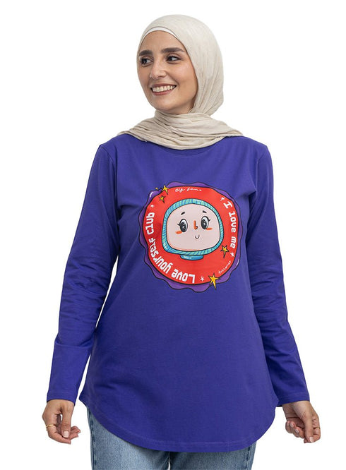 Light purple-Design 7 Printed Long-Sleeve - Khotwh