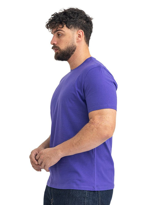 Light purple Relaxed Round T-Shirt - Khotwh