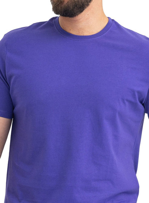 Light purple Relaxed Round T-Shirt - Khotwh