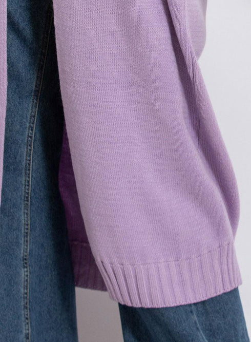 Lilac E - Knit - Long Cardigan - Khotwh