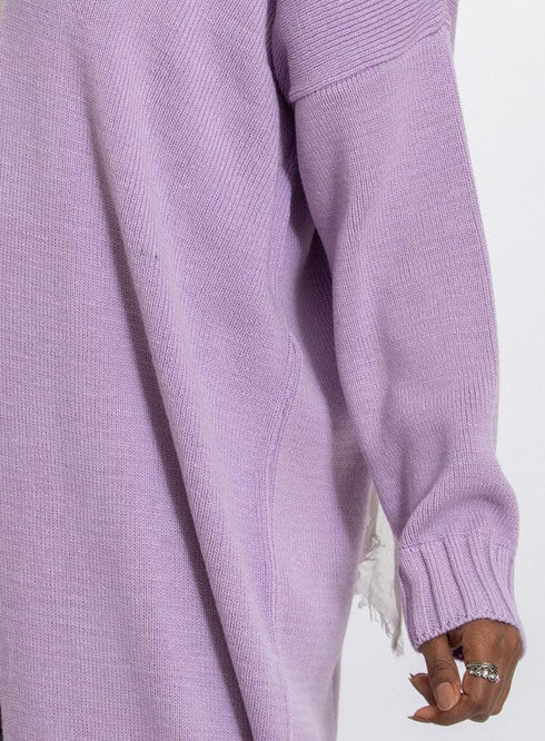 Lilac E - Knit - Long Cardigan - Khotwh