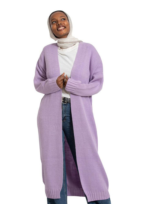 Lilac E - Knit - Long Cardigan - Khotwh
