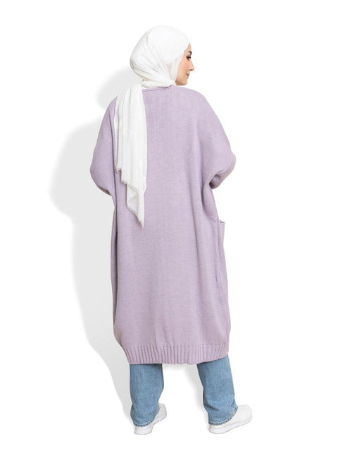 Lilac Knit - Long Cardigan - Khotwh