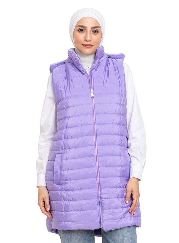 Lilac L - Cut Double Face Jacket - Khotwh