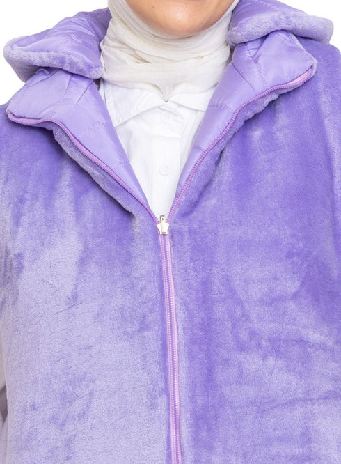Lilac L - Cut Double Face Jacket - Khotwh