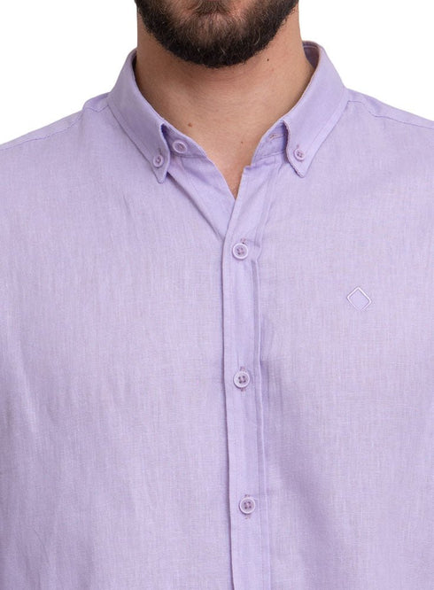 Lilac Linen Shirt - Khotwh