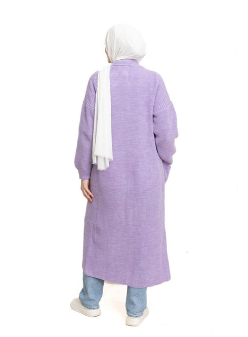 Lilac Long buttons Cardigan - Khotwh