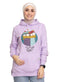 Lilac Printed - HoodieV Design 65 - Khotwh