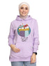 Lilac Printed - HoodieV Design 65 - Khotwh