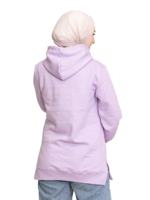 Lilac Printed - HoodieV Design 65 - Khotwh