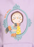 Lilac Printed - HoodieV Design 67 - Khotwh