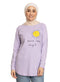 Lilac Printed Long - Sleeve Design 16 - Khotwh