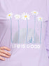 Lilac Printed Long - Sleeve Design 27 - Khotwh