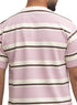 Lilac Striped - Over Size Round T-Shirt - Khotwh