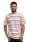 Lilac Striped - Over Size Round T-Shirt - Khotwh