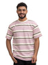 Lilac Striped - Over Size Round T-Shirt - Khotwh