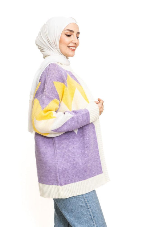 Lilac Wave Cardigan - Khotwh