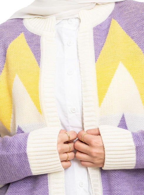 Lilac Wave Cardigan - Khotwh