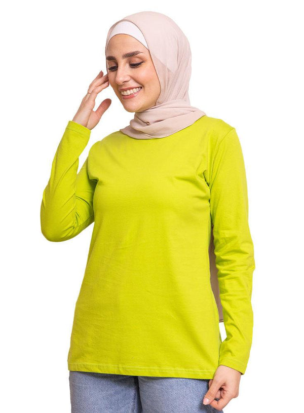 Lime Green Long - Sleeve - Khotwh