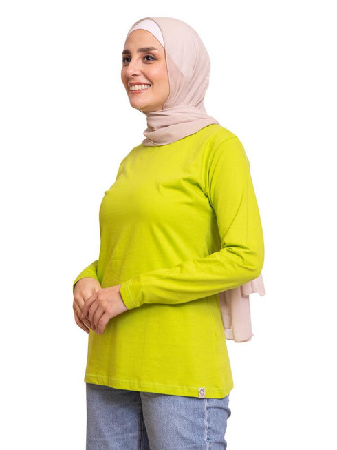 Lime Green Long - Sleeve - Khotwh