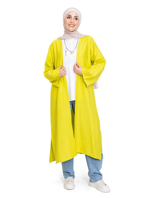 Lime Punch Linen Kimono - Khotwh