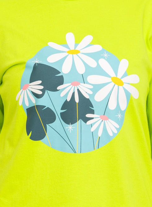 Lime Punch Printed Long - Sleeve Design 19 - Khotwh