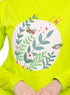Lime Punch Printed Long - Sleeve Design 36 - Khotwh