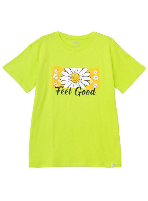 Lime Punch Printed O.S Short - Sleeve Design 13 - Khotwh