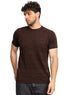 Lines - Brown F - Round Knit Pullover - Khotwh