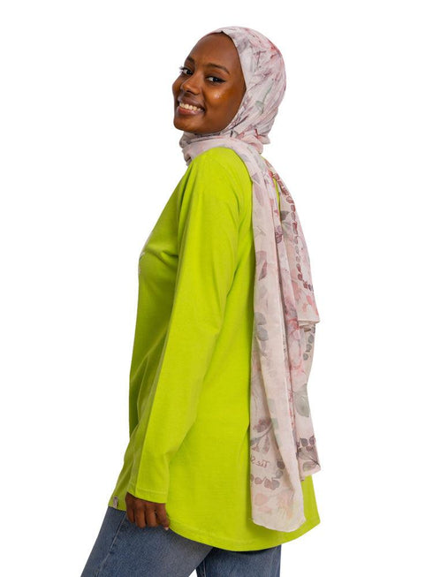 Macaw Green Printed Long - Sleeve Design 24 - Khotwh