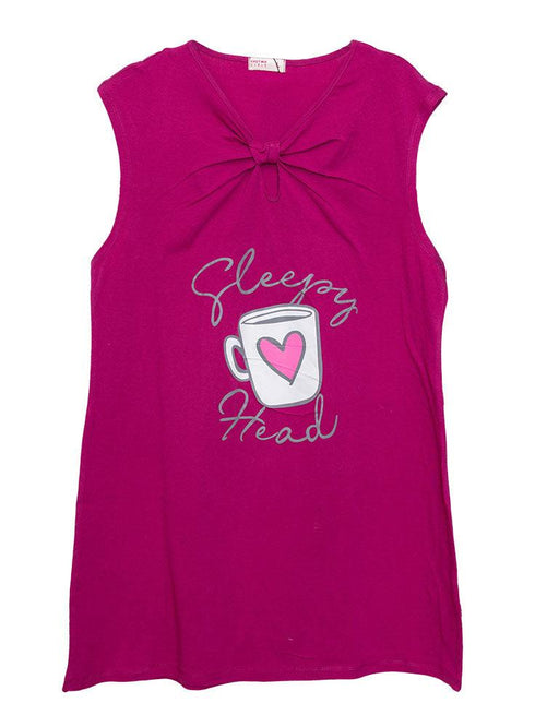 Magenta knot Night Shirt - Design 19 - Khotwh