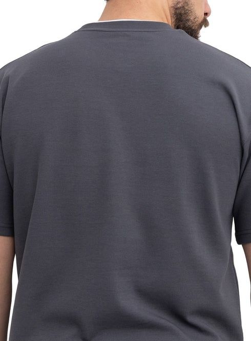 Magnet Double-Layerd Oversize Round T-Shirt - Khotwh