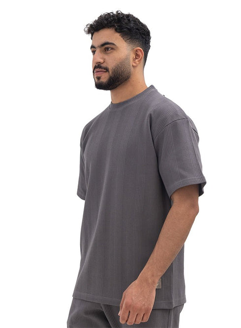 Magnet Jacquard - Over Size Round T-Shirt - Khotwh