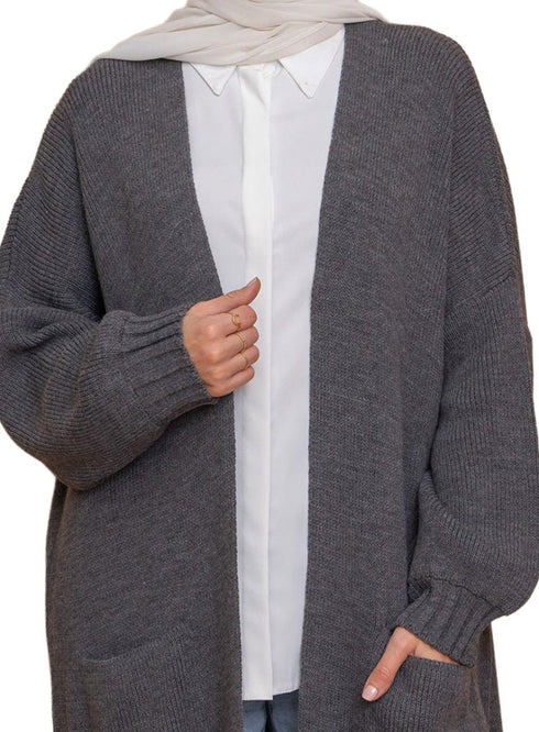 Magnet knitted - Long Cardigan - Khotwh