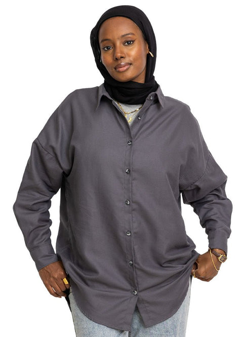 Magnet Linen Over - Size Shirt - Khotwh