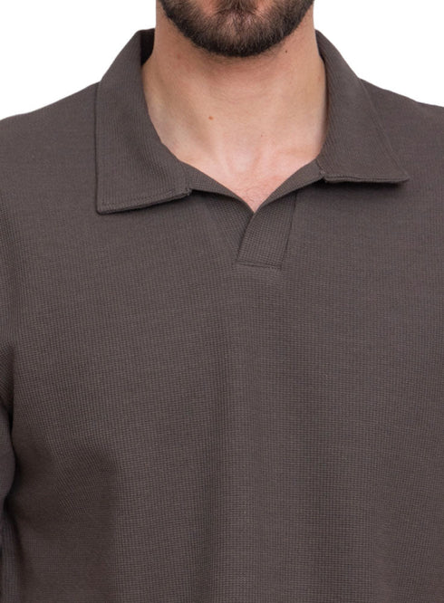 Magnet Squares Polo Neck T-Shirt - Khotwh