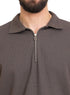Magnet Zipper Squares Polo Neck T-Shirt - Khotwh