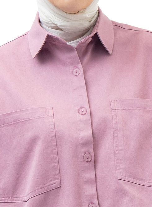 Mauve Cur - Gabardine Shirt - Khotwh