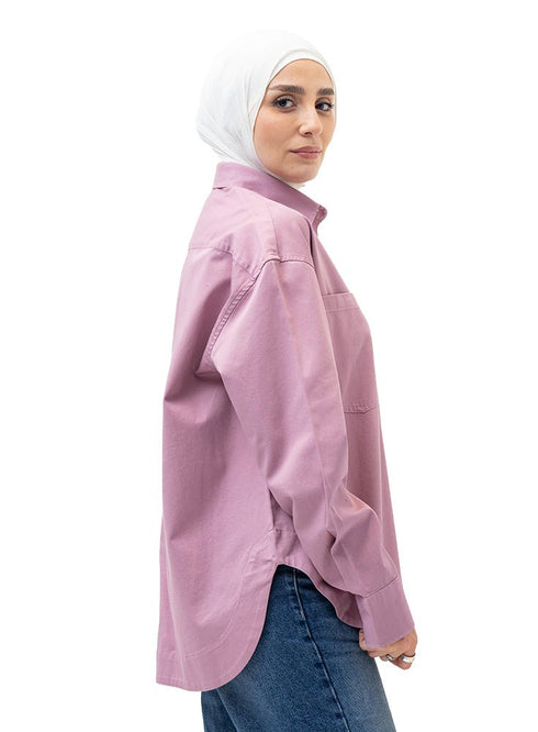 Mauve Cur - Gabardine Shirt - Khotwh