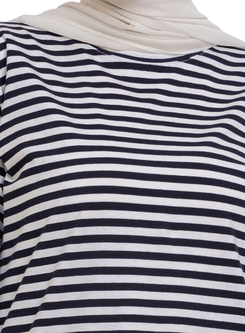 M.Blue Striped Long - Sleeve - Khotwh