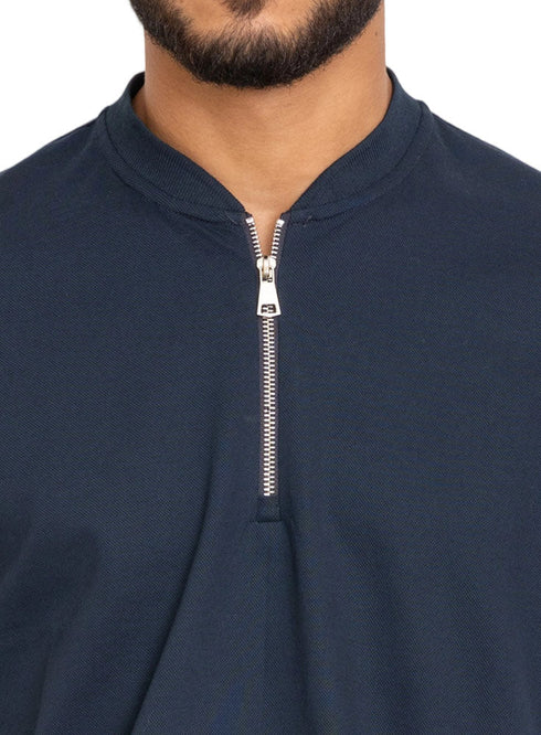 Medieval Blue Bickeh Zipper T-Shirt - Khotwh