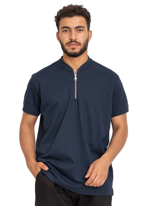 Medieval Blue Bickeh Zipper T-Shirt - Khotwh