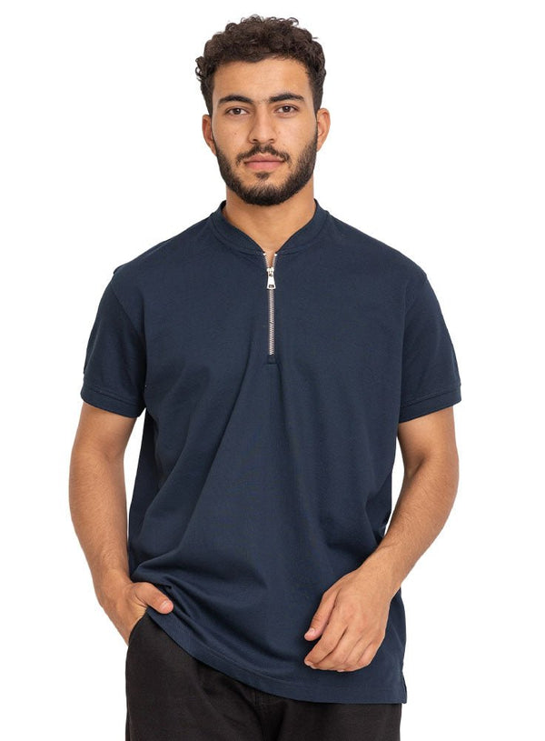 Medieval Blue Bickeh Zipper T-Shirt - Khotwh