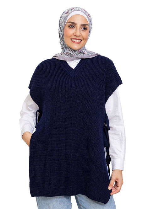 Medieval Blue Cut Belt Pullover - Khotwh