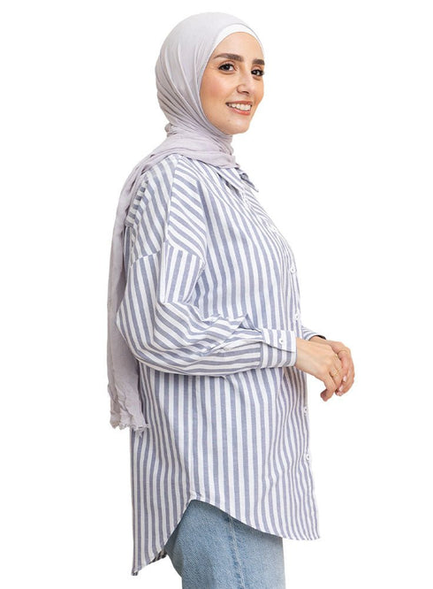 Medieval Blue - Design 3 Stripped Over - Size Shirt - Khotwh