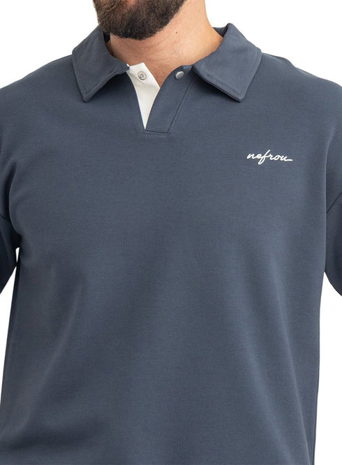 Medieval Blue Design 3083 NF-Polo Neck T-Shirt - Khotwh