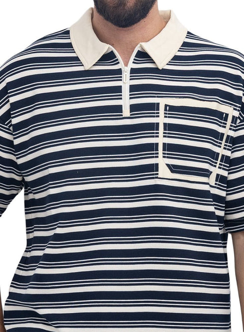 Medieval Blue Design 3097 NF-Polo Neck T-Shirt - Khotwh