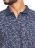 Medieval Blue Design 411Knit Polo Neck - T-Shirt - Khotwh
